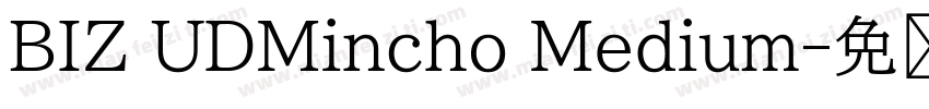 BIZ UDMincho Medium字体转换
